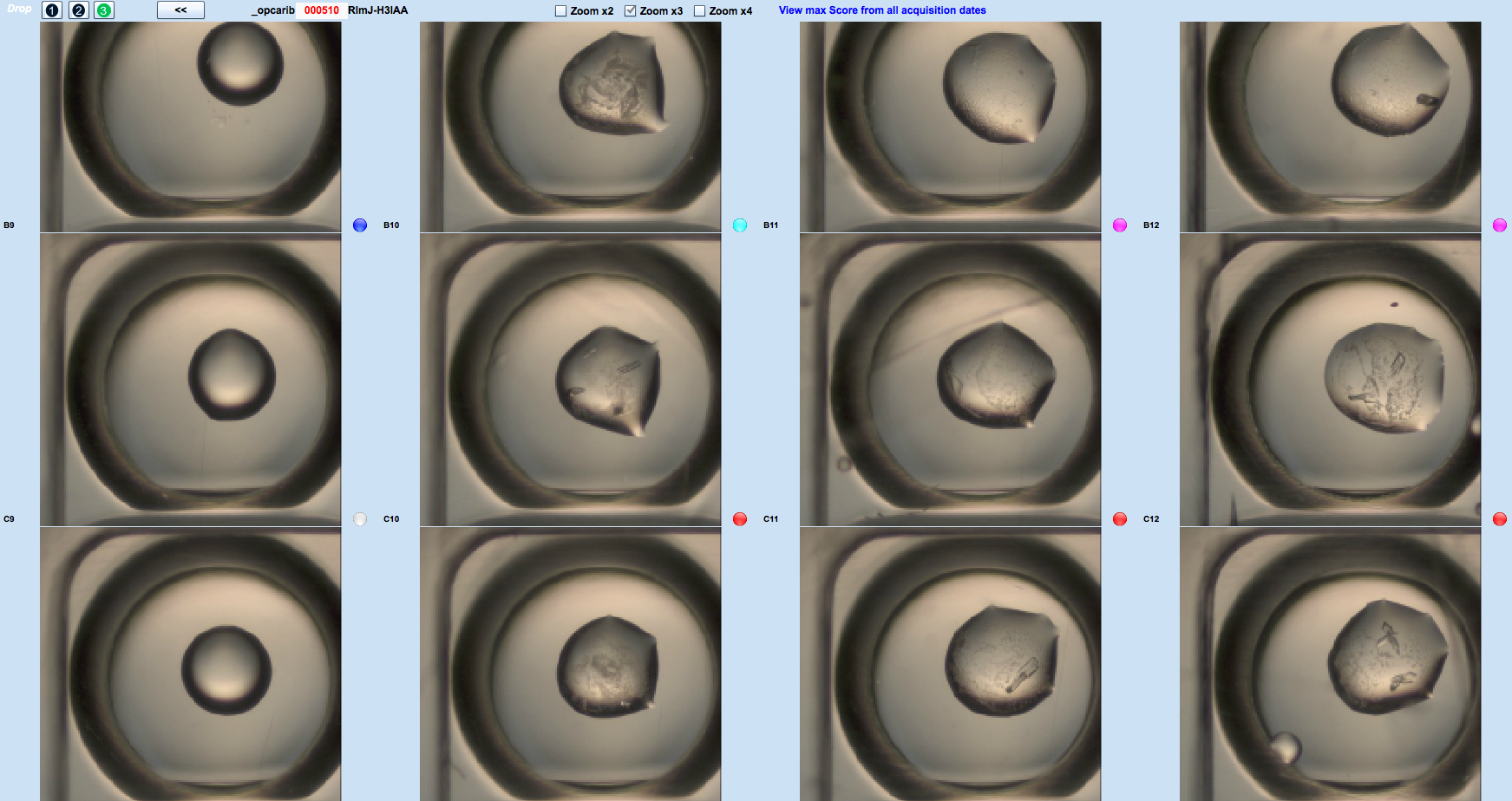 visualisation goutte